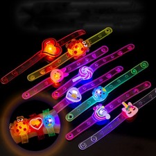 12/24 Pcs Halloween LED Glow Watches for Kids, Party Favors, Trick or Treat Gift picture
