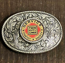 Twin City Lines Streetcar Trolley Belt Buckle Minneapolis St Paul Transit picture