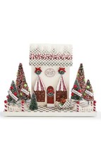 MacKenzie Childs Check It Out Illuminated Sweet Shop Paper House BNIB NEW IN BOX picture
