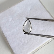 0.30ct 1pcs Natural Green Fancy Color Pear Shape Rose Cut Diamond For Jewellery picture