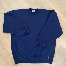 Vintage 1990s Navy Blue Russell Athletic Crewneck Sweatshirt picture