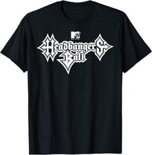 MTV Headbangers Ball: Classic Fit, Round Neck, Short Sleeve Black Metal Text T-S picture