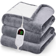 Heated Blanket Electric Throw 50x60 Fast Heating Levels Timer Washable picture