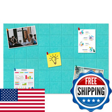Hulavo Large Square Felt Cork Board Tiles Self Adhesive Diy Felt Bulletin Board picture