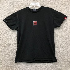 VINTAGE Quiksilver Shirt Medium Adult Black Crewneck Short Sleeve Logo Mens M picture