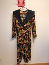 Vintage 80’s Rampage Floral Cropped Jacket & Wide Leg Pants Set picture