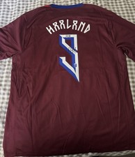 2024/25 Nike Norway Signed Haaland #9 Men’s Soccer Jersey Beckett Authentication picture