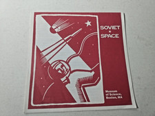 Vintage SOVIET SPACE, Museum of Science, Boston Fold Out Pamphlet picture