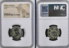 Roman Emperor Octavian Augustus 27BC-14AD Coin NGC Certified Genuine Ancient SC picture