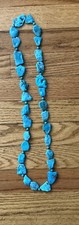 Jay King mine finds turquoise Hand-knotted 34” long beaded necklace DTR picture