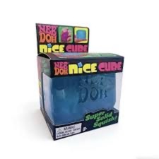 NEW Nee Doh Nice Cube - Super Solid Squish (Blue) - Stress fidget relief toy picture