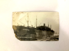 ANTIQUE AZO RPPC U.S.S. NANSEMOND THE BOAT THAT BROUGHT US HOME UNPOSTED- READ picture