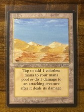 MTG✨ DESERT (CAMPFIRE/MIRAGE VARIANT) ✨Arabian Nights NM/M 1993 LAND Myrfors Art picture