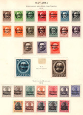 Germany Bavaria 1870�1920 Collection Of 250+ Stamps Mint & Used On Scott Pages picture