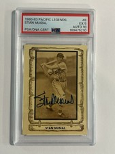 PSA 10 On Card Auto Stan Musial - 1980 Cramer Baseball Legend Series 1 - Card #8 picture