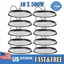 10 Pack 500W UFO LED High Bay Light Industrial Factory Warehouse Shop Commercial picture