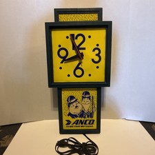 Vintage Original Anco Wiper Blade Laurel And Harty Lighted Clock picture