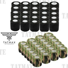 6/12/24Pcs Camouflage/Black Tattoo Wraps Sensi Wraps Self Adherent 2