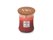 WoodWick Medium Exotic Spices Trilogy Candle 9.7oz, Cinnamon Chai/ Spiced Rum/ picture