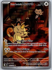 Team Rocket's Meowth Illustration Rare SV10: Destined Rivals 203/182 NM picture