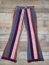 Vtg Y2K Guess Jeans Patchwork Flare Bell Bottom Jeans Boho Hippie Size 16 picture