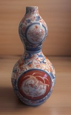 Antique Japanese Imari Double Gourd Porcelain Vase 6