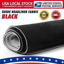 3MM Black Suede Headliner Fabric 80