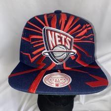 Men's Mitchell & Ness New Jersey Nets Hardwood Classics Earthquake Snapback Hat picture
