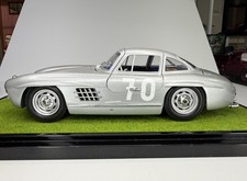 1954 Mercedes Benz 300SL 1:18 Bburago Silver Custom Le Mans Diecast Model Car picture