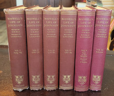 Boswell's Life of Johnson (Complete 6 Volume Set) - 1934-50 Oxford HC (Read) picture