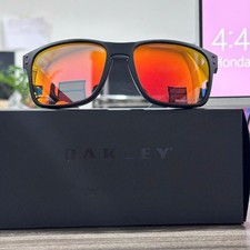 Oakley Holbrook OO9102 Matte Black Prizm Ruby Polarized Sunglasses Red Mirror picture