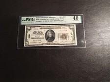 20.00 1929 national San Francisco California PMG40 extremely fine picture