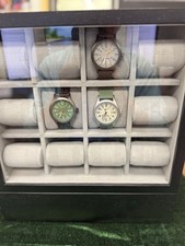 Watch Display Case with Glass Front/Storage Drawers/ WITH Timex Indiglo Watches picture