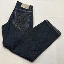 Vtg Y2K Southpole Premium Embroidered Pocket Black Jeans Baggy Men's 32x30 picture