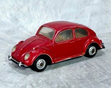 Vintage Norev No 62 Volkswagen Beetle 113 Red Plastic 1/43 Scale Made in France picture