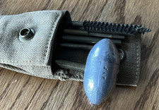 WWI US ARMY 1918  RIFLE CLEANING ROD TOOLS POUCH Marbles OMO 1918 Initials picture