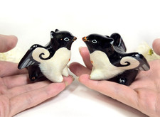 Couple penguin Gryphon sculpture TO ORDER Small Griffin art  clay bird figurine picture