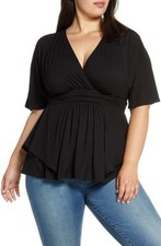 Kiyonna Promenade Top - Black Noir picture