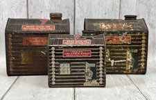 Antique 1914-1920s Towle’s Log Cabin Syrup Tins Lot of 3 Advertising Cans picture
