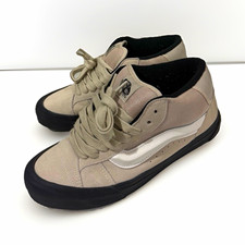 VANS Knu-School Mid Beige/Black Solid Low Top Lace-Up Athletic Sneaker picture