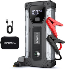 Arrancador de Batería Coche 7000A 12V Portátil Gas Diésel 10L con Luz LED, Nuevo picture