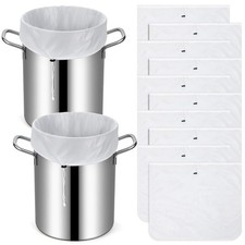 10 Pack Reusable Brew Bags - Extra Large Fine Mesh Strainer Bag for Home Brewing picture