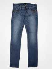 Express Stella Ankle Jeans Size 2 Low Rise Studded Medium Wash picture
