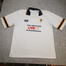 Vintage Millwall Shirt Mens 2XL White Away Asics LIVETV Norwegian Jersey 1997 99 picture