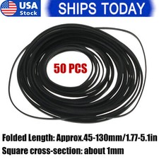 50PCS For Cassette Player Recorder Repair Replacement Square Rubber Drive Belt picture