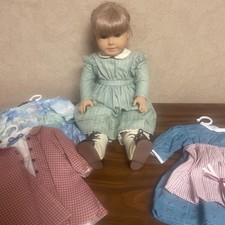 American Girl Doll Kirsten Blonde Blue Eyes Pleasant Co 18in+ 3 More Outfits picture