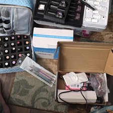 Complete DIY Nail Kit with- Professional Portable Nail Drill Set 20000 RPM Pink picture