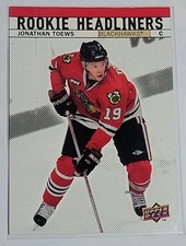 Jonathan Toews 2007-08 Upper Deck Rookie Headlines Insert RH1 Chicago Blackhawks picture