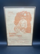 Vintage Night Must Fall Hollywood Theatre Poster Diana Chesney 14x20 Framed picture