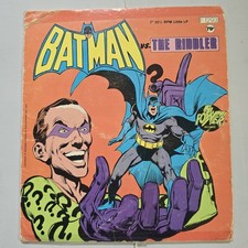 Vintage Power Records 1975 Little LP 33-1/3RPM Batman vs. The Riddler picture